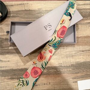 Floral Patterned Tie - Cream and Red ( Payal Singhal)